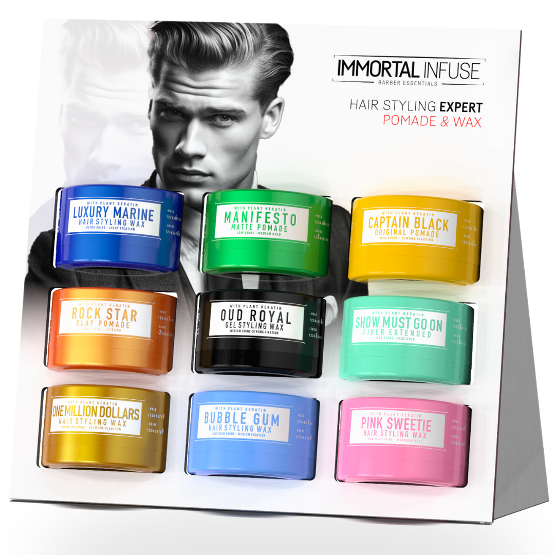 STAND MOSTRADOR DE CERAS PARA EL CABELLO