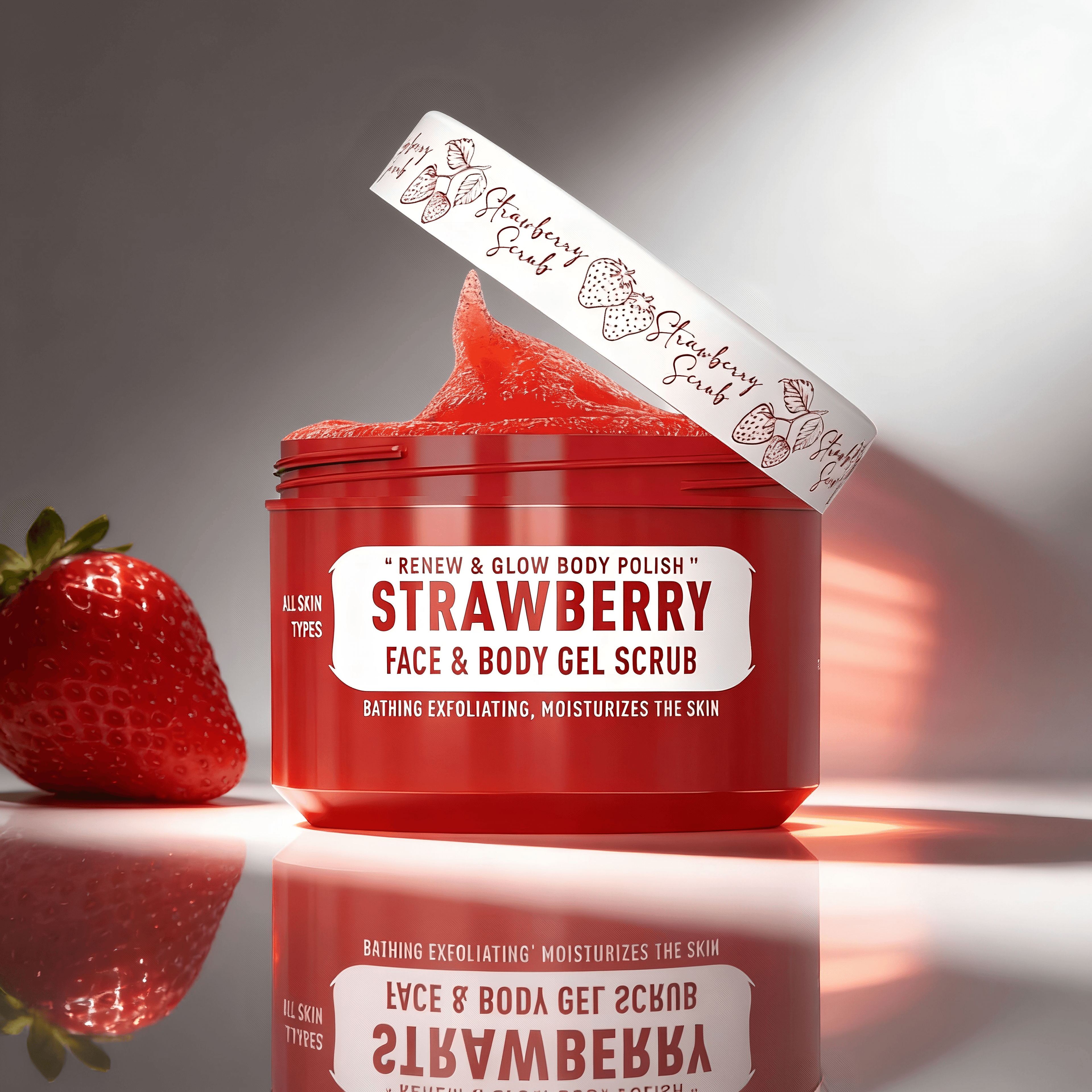 EXFOLIADORA MASCARILLA FACE BODY  SCRUB STRAWBERRY 300ml