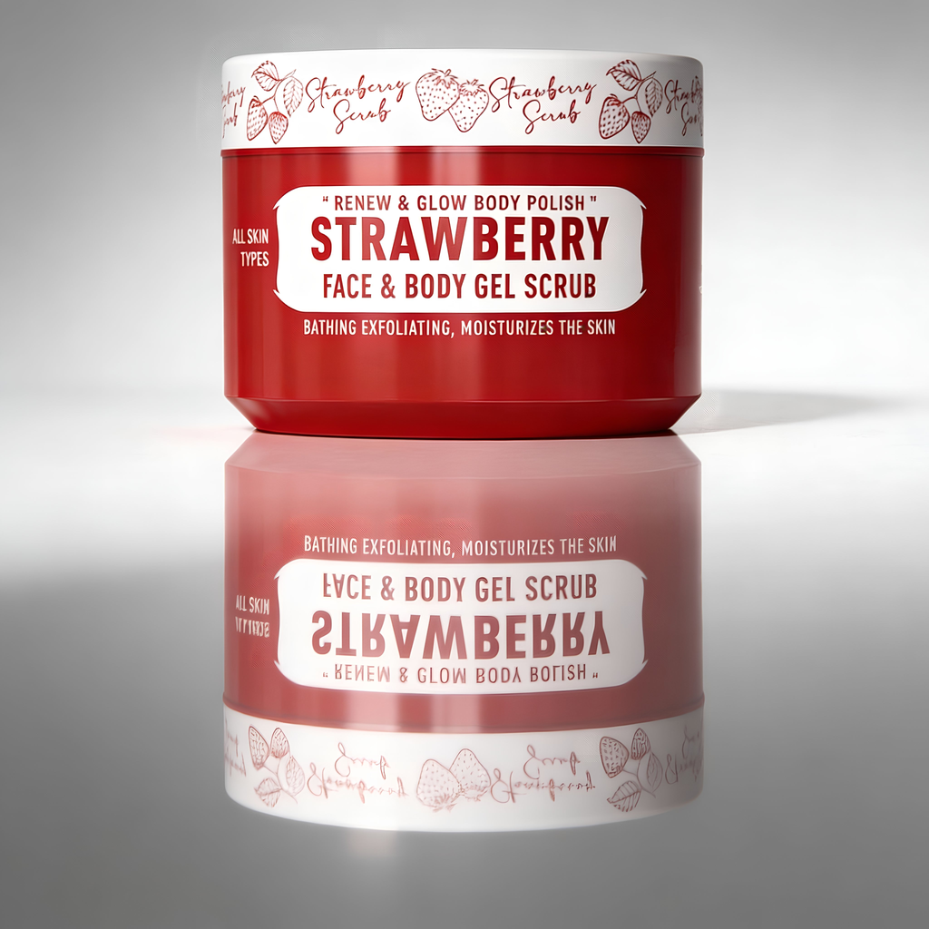GEL EXFOLIADORA FACE BODY GEL SCRUB STRAWBERRY 300ml