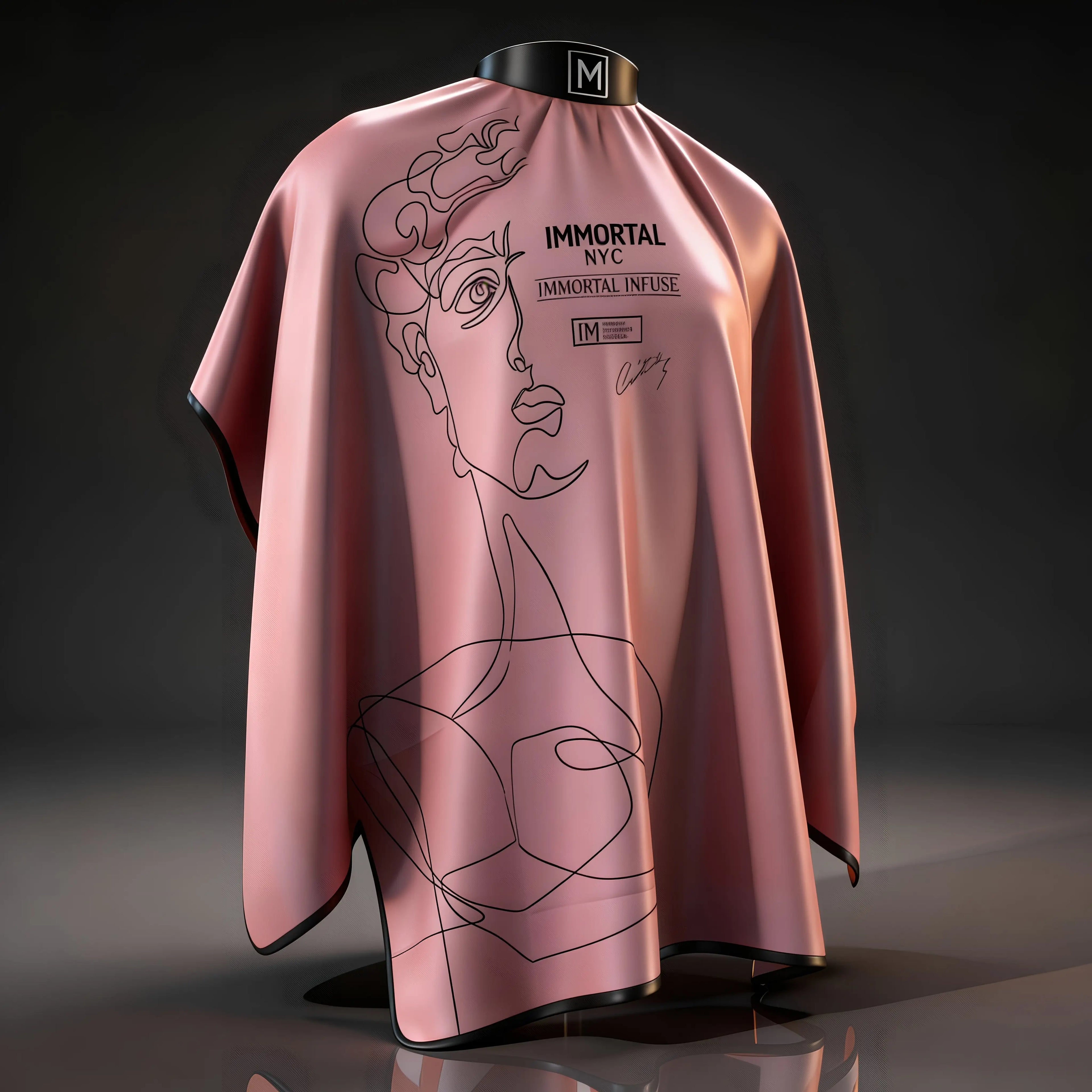 CAPA IMMORTAL NYC ROSAS COLLAR DE GOMA BOTONES DE PRESIÓN