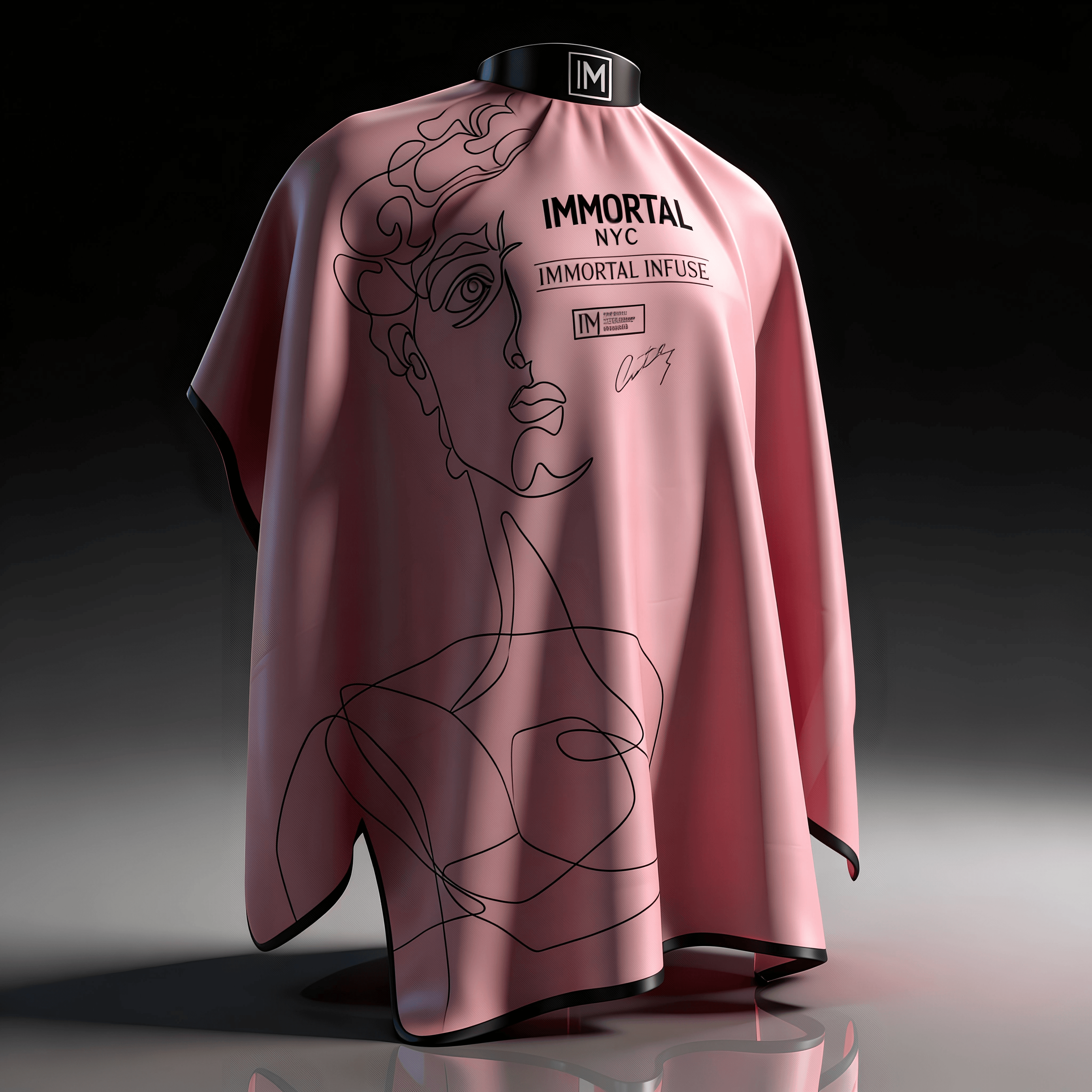 CAPA IMMORTAL NYC ROSAS COLLAR DE GOMA BOTONES DE PRESIÓN