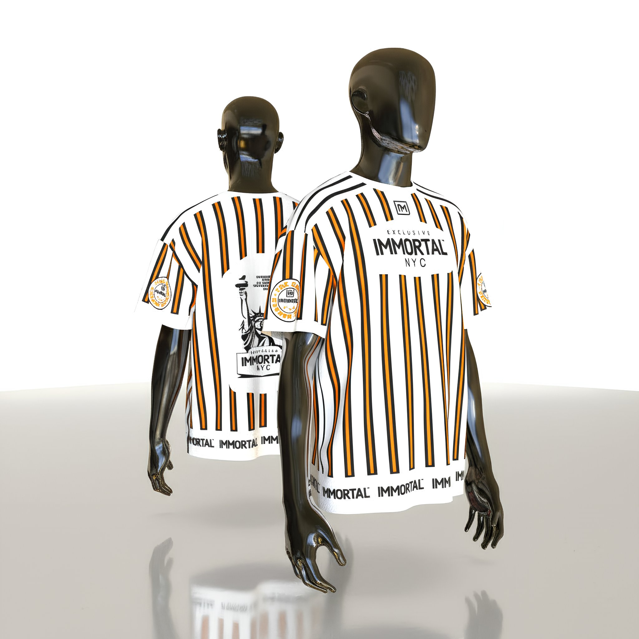 POLERA UNISEX TALLA UNICA DE ALGODON MANGA CORTA IMMORTAL (DISPONIBLE BLACK)
